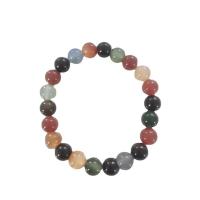 Agate Jewelry Bracelet, Round, Korean style & Unisex & different size for choice, multi-colored, Sold By Strand