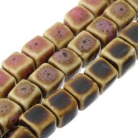 Porcelain Jewelry Beads, Square, DIY, more colors for choice, 8x9x9mm, Approx 46PCs/Strand, Sold Per Approx 16 Inch Strand