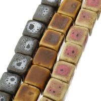 Porcelain Jewelry Beads, Square, DIY, more colors for choice, 13x12x12mm, 31PCs/Strand, Sold Per Approx 15 Inch Strand