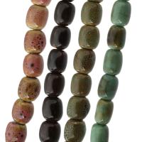 Porcelain Jewelry Beads, barrel, DIY, more colors for choice, 13x11x11mm, 30PCs/Strand, Sold Per Approx 15.5 Inch Strand