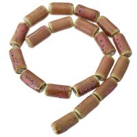 Perles bijoux en porcelaine, rectangle, DIY, rose, 20x11x11mm, 19PC/brin, Vendu par Environ 15 pouce brin