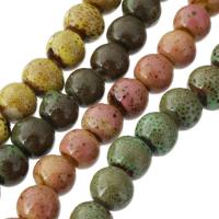 Porcelain Jewelry Beads, Round, DIY, more colors for choice, 8x9x9mm, 50PCs/Strand, Sold Per Approx 15 Inch Strand