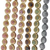 Porcelain Jewelry Beads Flat Round DIY Sold Per Approx 15 Inch Strand