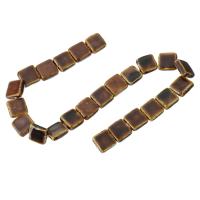 Porcelain Jewelry Beads, Square, DIY, brown, 17x17x6.50mm, 24PCs/Strand, Sold Per Approx 16 Inch Strand