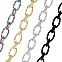 Stainless Steel Jewelry Chain, 304 Stainless Steel, Vacuum Ion Plating, DIY, more colors for choice, 7mm,11.5x1mm,8x1.5mm, 10m/Spool, Sold By Spool
