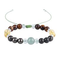Bracelets de pierres précieuses, Cordon de noeud, avec pierre gemme, bijoux de mode & pour femme, multicolore, Vendu par 15-30 cm brin