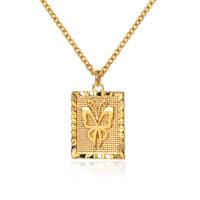 Zinc Alloy Jewelry Necklace with 4.5cm extender chain Rectangle plated fashion jewelry & for woman Length 48.5 cm Sold By PC