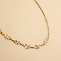 Zinklegering halskettingen, Zinc Alloy, gold plated, mode sieraden & voor vrouw, gouden, Lengte 82 cm, Verkocht door PC