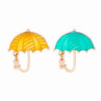 Enamel Brooch, Tibetan Style, Umbrella, fashion jewelry & for woman, more colors for choice, 33x30mm, Sold By PC