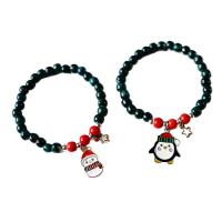 Christmas Holiday Bracelet, Porcelain, with Tibetan Style, plated, Christmas Design & different styles for choice & for woman & enamel, mixed colors, Length:14-20 cm, Sold By PC