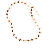 Resin Necklace, Brass, with Resin, with 2 extender chain, 18K gold plated, different styles for choice & for woman & enamel, red, nickel, lead & cadmium free, 13x7mm, Length:17.7 Inch, Sold By PC