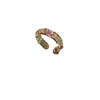 Gemstone Finger Ring, misto de pedras semi-preciosas, with cobre, 14K cheio de ouro, Vario tipos a sua escolha & para mulher & facetada, Mais cores pare escolha, 3.5-4mm, vendido por PC
