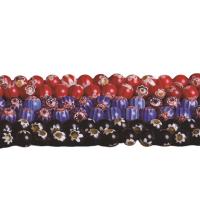 Millefiori Slice Lampwork Beads Millefiori Lampwork Round polished DIY 8mm Sold Per Approx 14.96 Inch Strand
