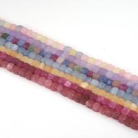 gefärbter Marmor Perle, Quadrat, poliert, DIY, keine, 8x8mm, ca. 50PCs/Strang, verkauft von Strang