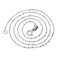925 Sterling Silver Necklaces, silver color plated, different size for choice & for woman, original color, Sold By PC