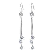 925 Sterling Silver Drop &  Dangle Earrings polished fashion jewelry & for woman original color Sold By Pair