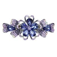 Crystal Brooch, Tibetan Style, with Crystal, Flower, plated, for woman & with rhinestone, more colors for choice, 85mm, Sold By PC