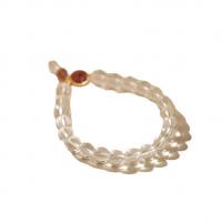 Bracelets quartz, quartz clair, avec Strawberry Quartz, Rond, Style coréen & pour femme, 8mm, Longueur:Environ 6.5 pouce, Vendu par PC