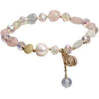 Crystal Bracelets Morganite with Crystal Korean style & for woman Length Approx 6.5 Inch Sold By PC