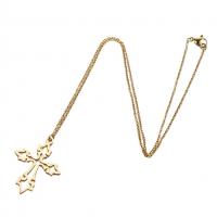Titanstahl Halskette, Kreuz, Modeschmuck & für Frau, keine, 27x35mm, Länge 45 cm, verkauft von PC