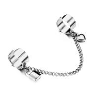 304 Stainless Steel Double Finger Ring, plated, With Pendant & fashion jewelry & for woman, more colors for choice, 1x1.7cmu30011cmu300118MMu30011cmu300110cm, Sold By PC