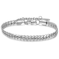 Titanium stål armbånd, med 5 extender kæde, mode smykker & for kvinde, flere farver til valg, 6mm, Længde 16 cm, Solgt af PC