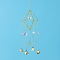 Hanging Ornaments, Iron, with Crystal, gold color plated, nickel, lead & cadmium free, 520mm, Sold By PC