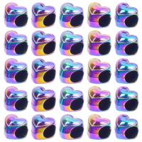 Zinklegering Heart Beads, Zinc Alloy, Hart, kleurrijke vergulde, DIY, nikkel, lood en cadmium vrij, 8x9mm, Verkocht door PC