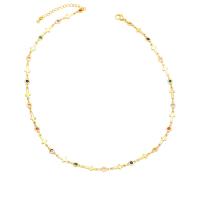 Cubic Zircon Micro Pave Brass Necklace, with 2 extender chain, 18K gold plated, different styles for choice & micro pave cubic zirconia & for woman, mixed colors, nickel, lead & cadmium free, 14x5mm, Length:17.7 Inch, Sold By PC
