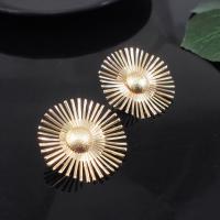Zinc Alloy Stud Earring gold color plated fashion jewelry & for woman golden nickel lead & cadmium free Sold By Pair