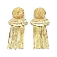 Fashion Fringe Earrings, Tibetan Style, plated, fashion jewelry & for woman, more colors for choice, nickel, lead & cadmium free, 35x85mm, Sold By Pair
