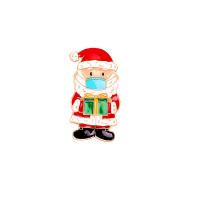 Christmas Brooches Zinc Alloy Santa Claus gold color plated Christmas Design & fashion jewelry & enamel nickel lead & cadmium free Sold By PC