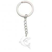 Stainless Steel Key Clasp Titanium Steel Shark plated hollow original color Sold By PC