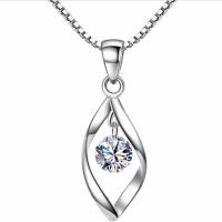 Cubic Zirconia Micro Pave 925 Sterling Silver Pendant, platinum plated, micro pave cubic zirconia, original color, 26x10mm, Sold By PC
