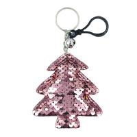 PET Key Clasp, with Tibetan Style, Christmas Tree, Christmas Design & Unisex, more colors for choice, 145x80mm, Sold By PC