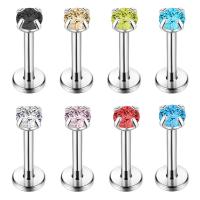 Stainless Steel Lip Ring, 304 Stainless Steel, Unisex & different size for choice & with rhinestone, more colors for choice, Sold By PC