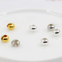 925 Sterling Silver Crimp Bead Cover Round plated DIY Sold By PC