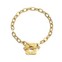 Stainless Steel smycken Armband, 304 rostfritt stål, för kvinna, guld, Längd Ca 7.48 inch, Säljs av PC