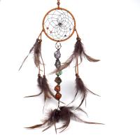 Fashion Dream Catcher Feather with Iron hanging brown 560mm Sold By PC