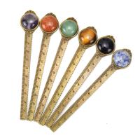 Zinc Alloy Bookmark with Natural Stone antique bronze color plated nickel lead & cadmium free 130mm Sold By PC