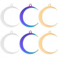 Stainless Steel Pendants 304 Stainless Steel Moon Vacuum Ion Plating Unisex Length Approx 50 cm Sold By PC