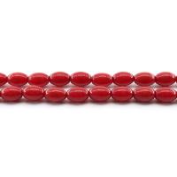Natural Chalcedony Bead barrel polished dyed & DIY red Approx Sold By Strand