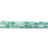 Jade Beads, Light Mottle Green Jade, Bucket, poleret, du kan DIY, grøn, 6x9mm, Ca. 43pc'er/Strand, Solgt af Strand