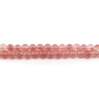 Natural Quartz Jewelry Beads, Cherry Quartz, Round, polished, DIY & different size for choice, cherry quartz, Sold Per Approx 38 cm Strand