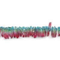 Šperky korálky přírodní křemenné, Přírodní Quartz, Nepravidelné, lesklý, DIY & různé velikosti pro výběr, smíšené barvy, Prodáno za Cca 38 cm Strand