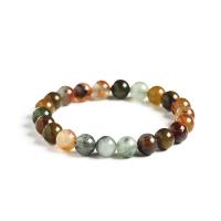 Green Grass Stone Bracelet, Round, different size for choice & for woman, mixed colors, Length:Approx 18 cm, Sold By PC