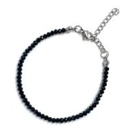 Crystal Bracelets, Round, handmade, for woman & faceted, more colors for choice, 3mm, Length:19-21 cm, Sold By PC