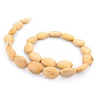 Perles de bois en pierre , pierre de grain, ellipse, DIY, 13x18mm, Vendu par Environ 14.96 pouce brin
