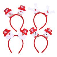 Plastic Hair Band with Cloth Christmas Design & for children & for woman red Sold By PC