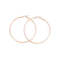 Stainless Steel Hoop Earring, 304 Stainless Steel, rose gold color plated, fashion jewelry & different size for choice & for woman, rose gold color, Sold By Pair